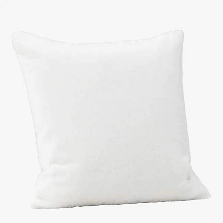 Valge pehme dekoratiivpadjakatte Tyra, 50 × 50 cm, polüester - 16083-501