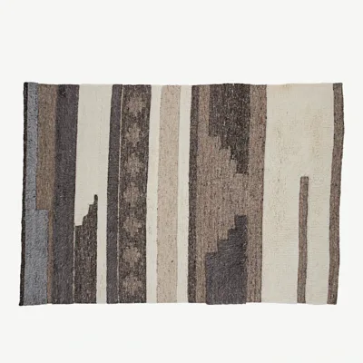 Abstraktse mustriga villavaip Vincent (valge/pruun, 230 × 160 cm) - 16088-104