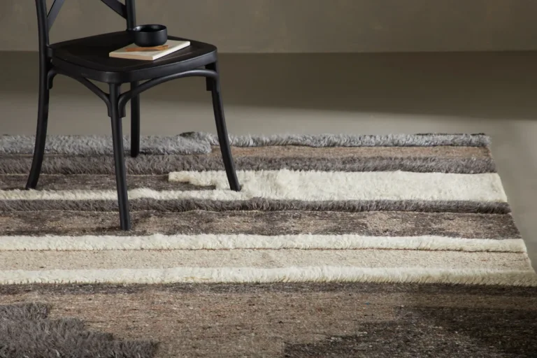 Abstraktse mustriga villavaip Vincent (valge/pruun, 230 × 160 cm) - 16088-104