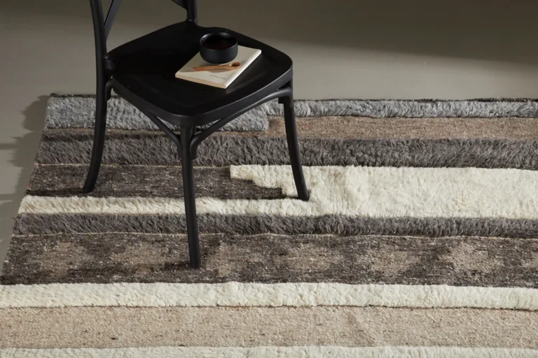 Abstraktse mustriga villavaip Vincent (valge/pruun, 230 × 160 cm) - 16088-104