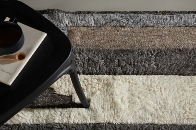 Abstraktse mustriga villavaip Vincent (valge/pruun, 230 × 160 cm) - 16088-104