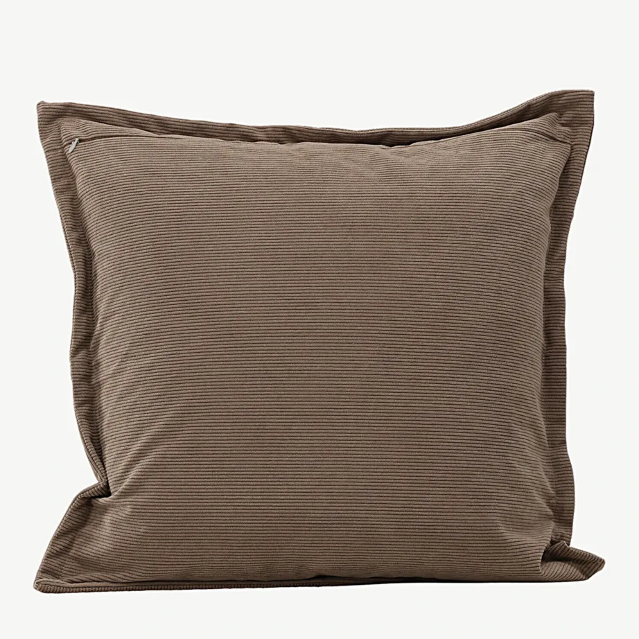 Pruunist manchester-kangast dekoratiivpadjapüür Lykke, 50×50 cm, 16090-505 – 4