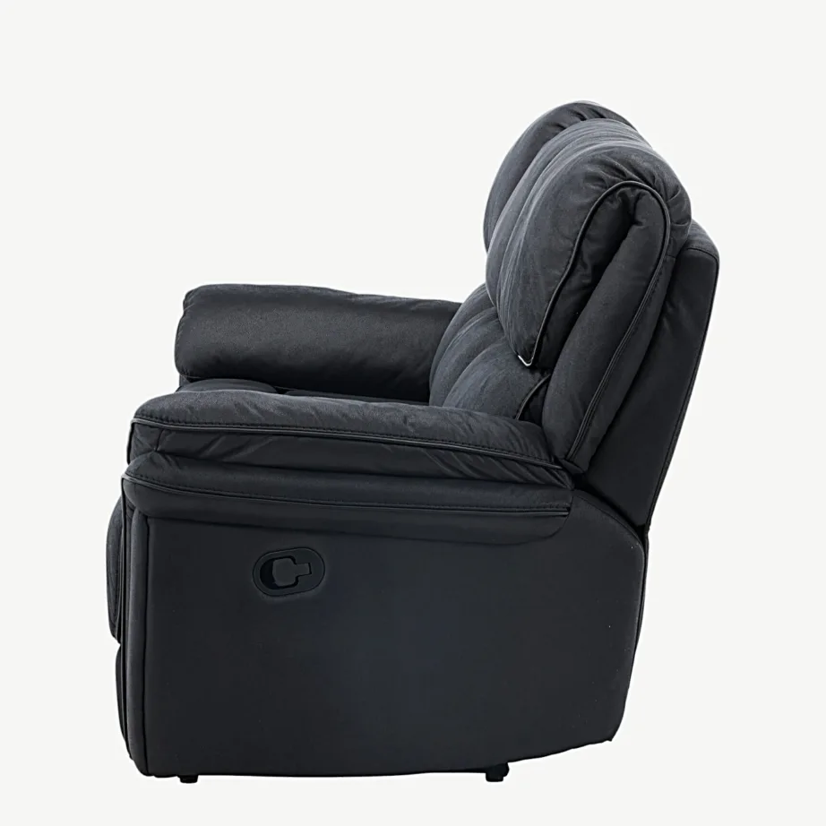 Saranda reguleeritav mustast mikrokiust 3-kohaline recliner-diivan, 16610-100 – 7