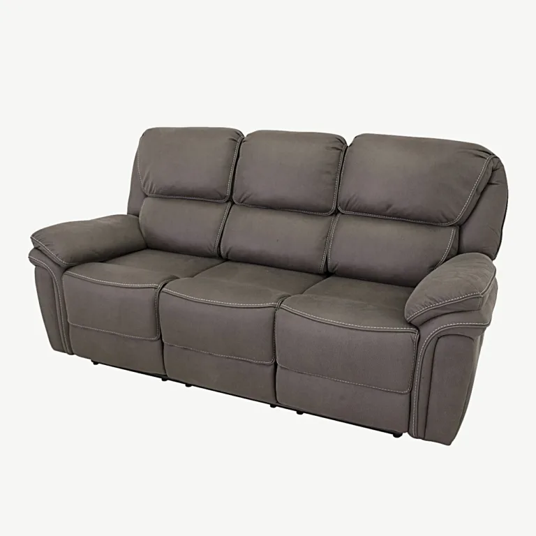 Saranda halli mikrokiudkangast kolmeistmeline reguleeritav recliner-diivan - 16610-156