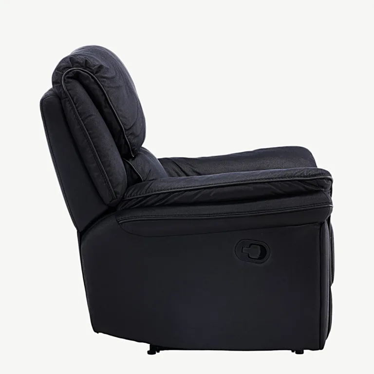 Mustast mikrofiibrist recliner-tugitool Saranda - 16612-100