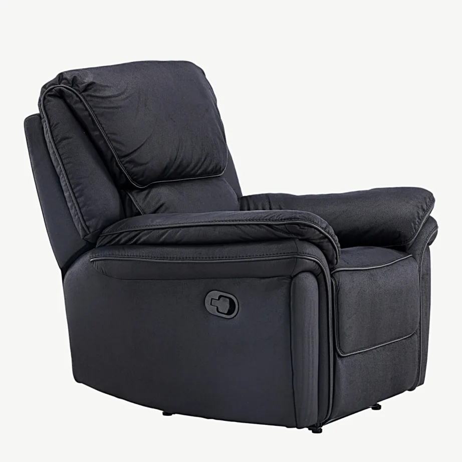 Mustast mikrofiibrist recliner-tugitool Saranda, 16612-100 – 3
