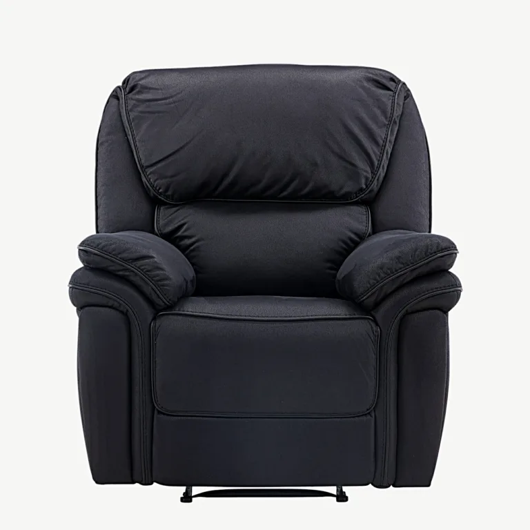 Mustast mikrofiibrist recliner-tugitool Saranda - 16612-100