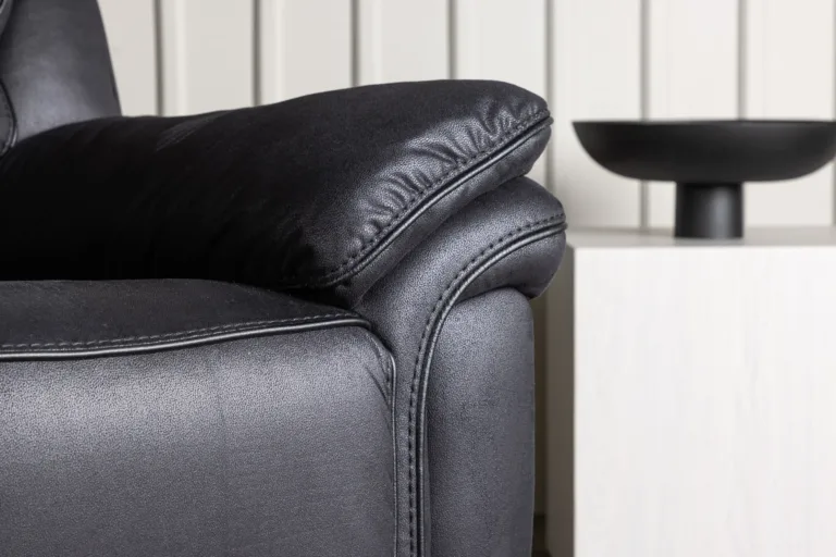 Mustast mikrofiibrist recliner-tugitool Saranda - 16612-100