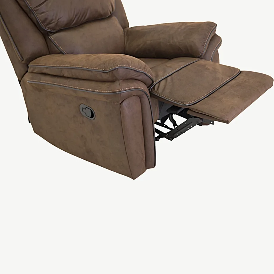 Pruunist mikrofiibrist kallutatav tugitool Saranda (recliner) - 16612-157
