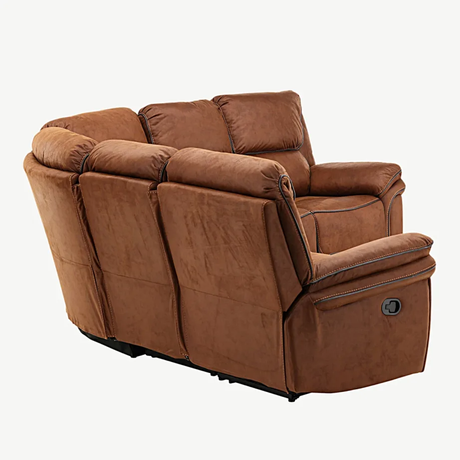 Pruun reguleeritav mikrofiiber-recliner-diivan Saranda kollektsioonist, 16613-157 – 2