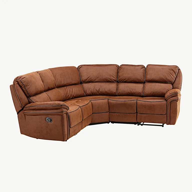 Pruun reguleeritav mikrofiiber-recliner-diivan Saranda kollektsioonist - 16613-157