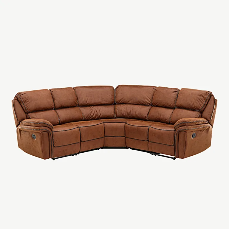 Pruun reguleeritav mikrofiiber-recliner-diivan Saranda kollektsioonist - 16613-157