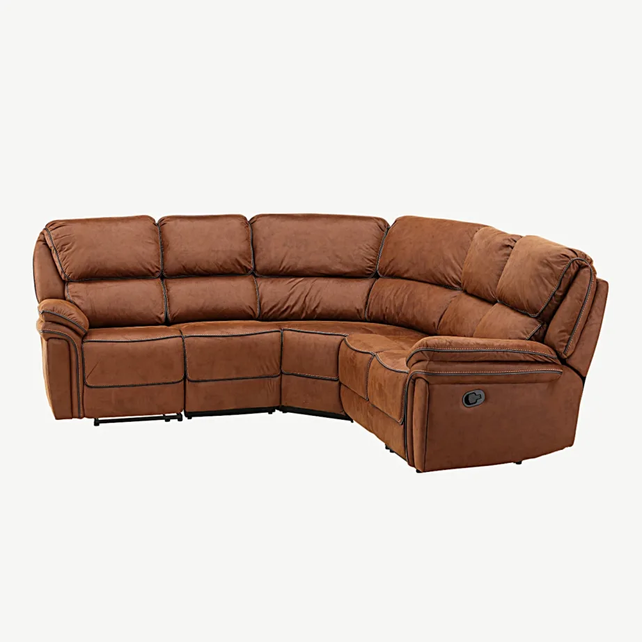 Pruun reguleeritav mikrofiiber-recliner-diivan Saranda kollektsioonist, 16613-157 – 5