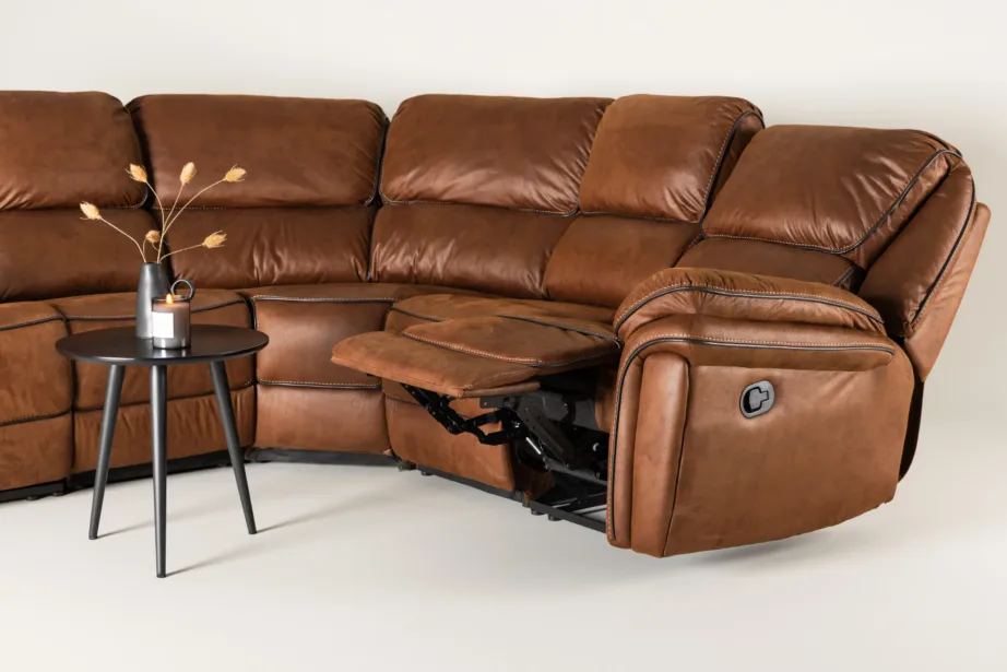 Pruun reguleeritav mikrofiiber-recliner-diivan Saranda kollektsioonist, 16613-157 – 11