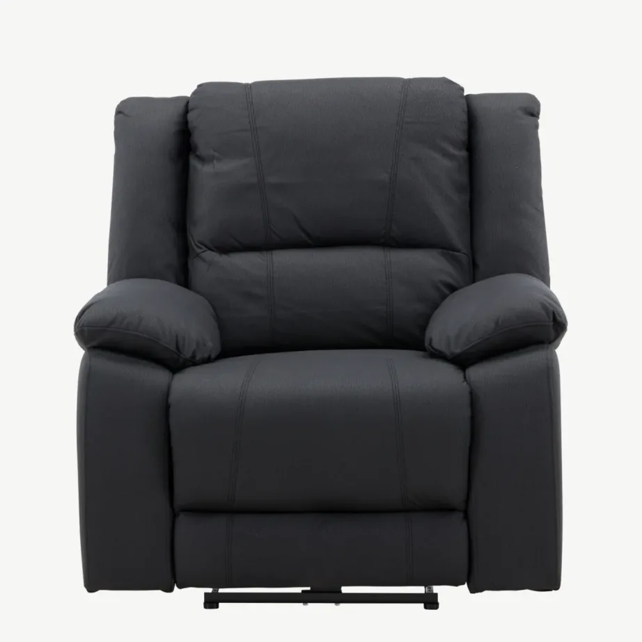 Reguleeritava kaldega must recliner-tugitool Singapore (polüester, metallraam), 16800-100 – 7