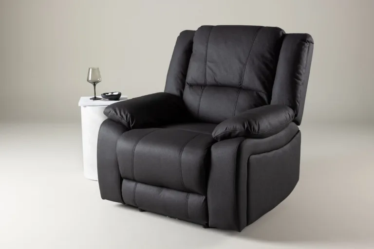 Reguleeritava kaldega must recliner-tugitool Singapore (polüester, metallraam) - 16800-100