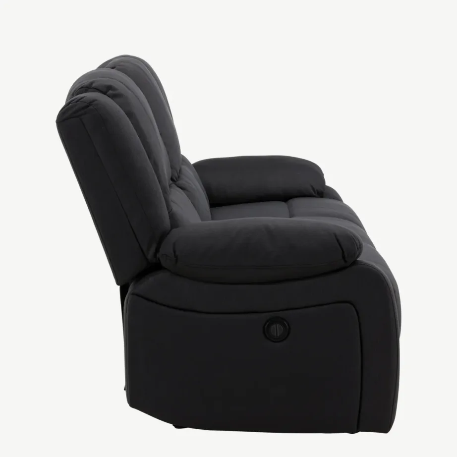 Must reguleeritav recliner-diivan Singapore kollektsioonist, 3-kohaline (polüester), 16801-100 – 2