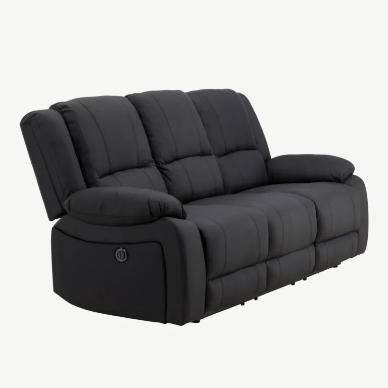 Must reguleeritav recliner-diivan Singapore kollektsioonist, 3-kohaline (polüester) - 16801-100