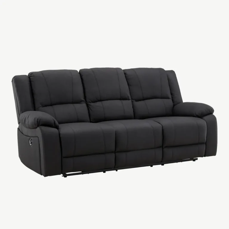 Must reguleeritav recliner-diivan Singapore kollektsioonist, 3-kohaline (polüester) - 16801-100