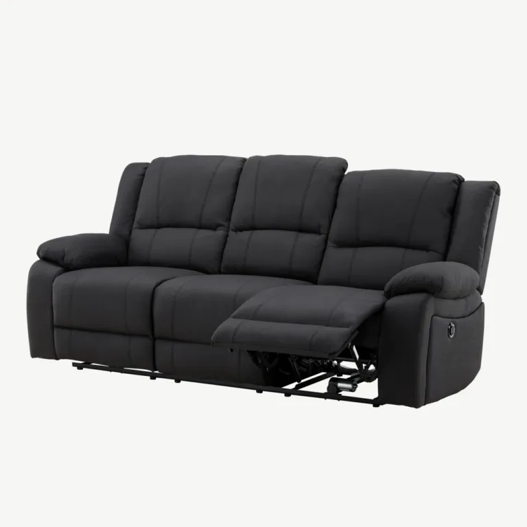 Must reguleeritav recliner-diivan Singapore kollektsioonist, 3-kohaline (polüester) - 16801-100