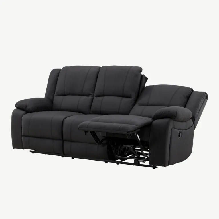 Must reguleeritav recliner-diivan Singapore kollektsioonist, 3-kohaline (polüester) - 16801-100