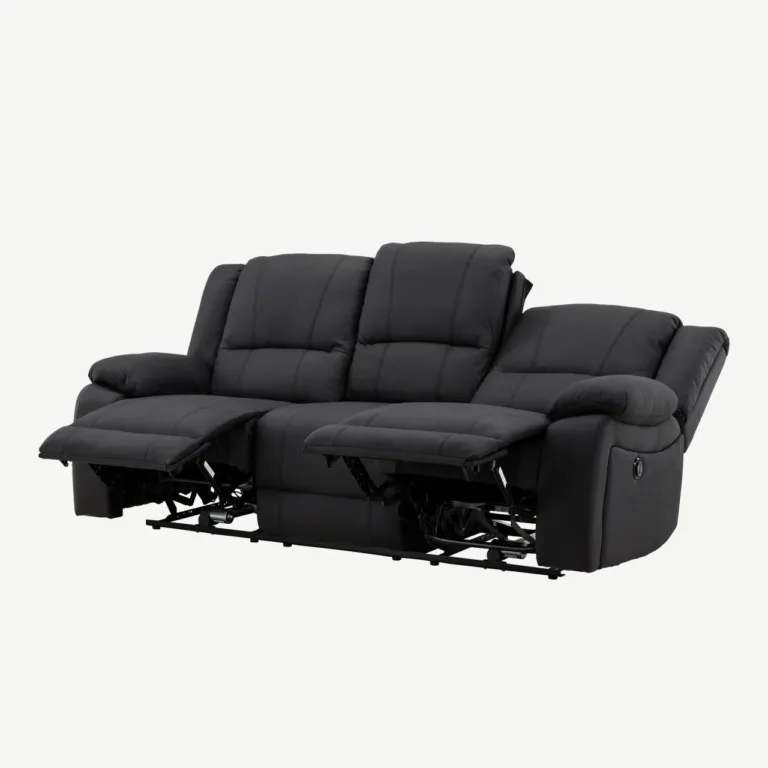 Must reguleeritav recliner-diivan Singapore kollektsioonist, 3-kohaline (polüester) - 16801-100