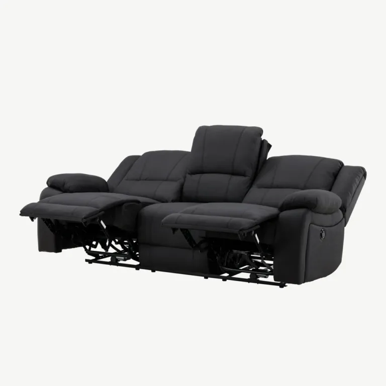 Must reguleeritav recliner-diivan Singapore kollektsioonist, 3-kohaline (polüester) - 16801-100