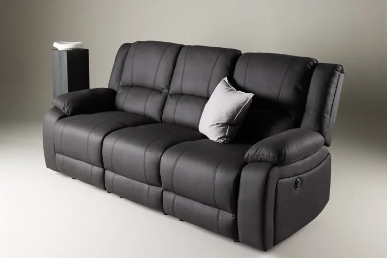 Must reguleeritav recliner-diivan Singapore kollektsioonist, 3-kohaline (polüester) - 16801-100