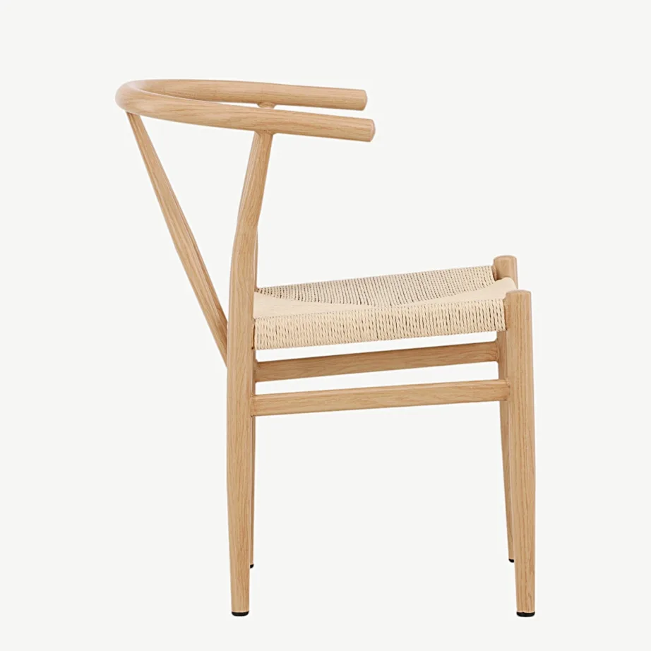 Alfonsi söögitool, naturaalne rotang ja teras, beež, 16802-107 – 2