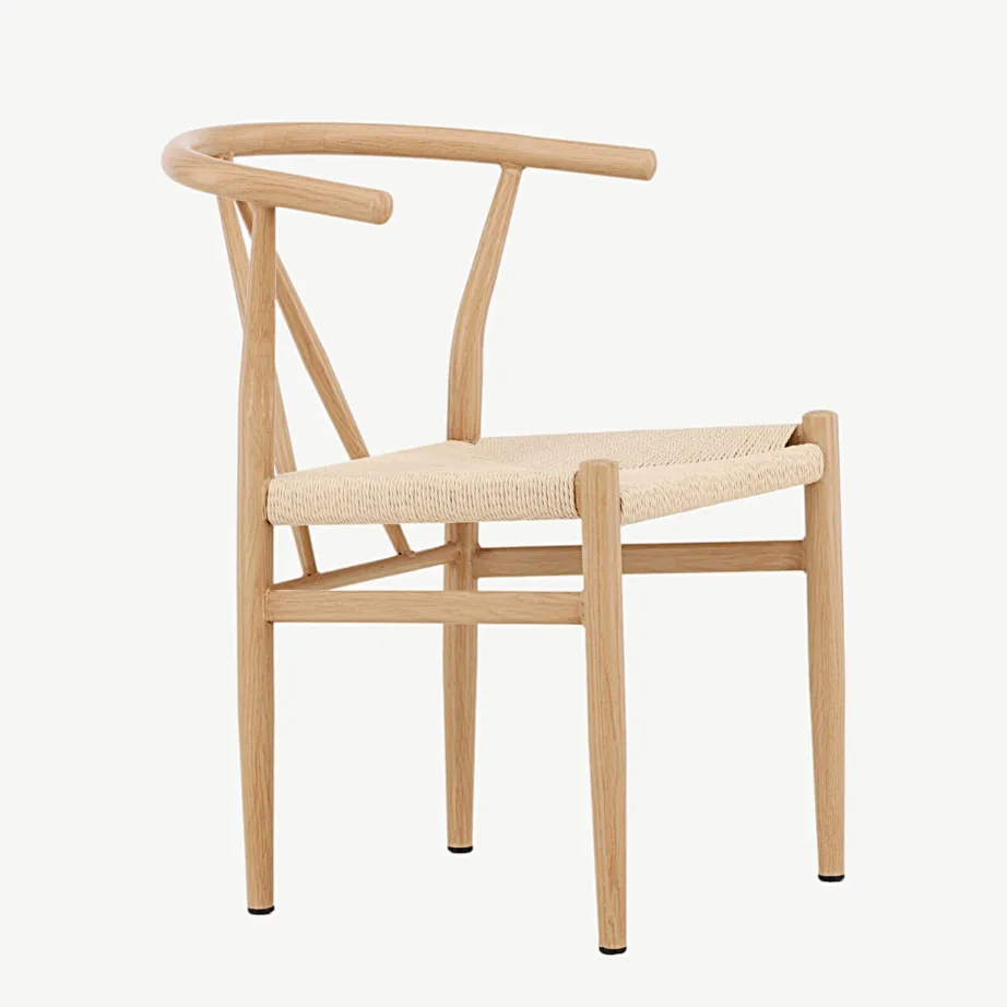 Alfonsi söögitool, naturaalne rotang ja teras, beež, 16802-107 – 3