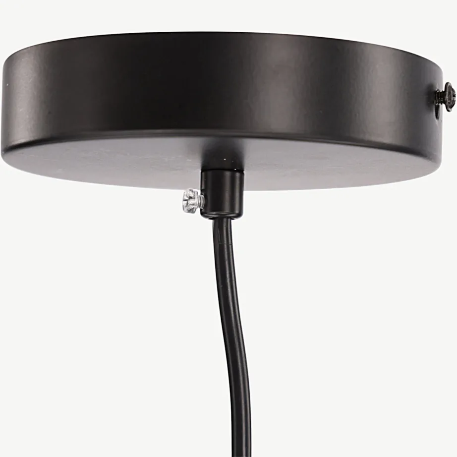 Must ümar ripplamp Narbonne, raud, ø25 cm, 17001-001 – 2