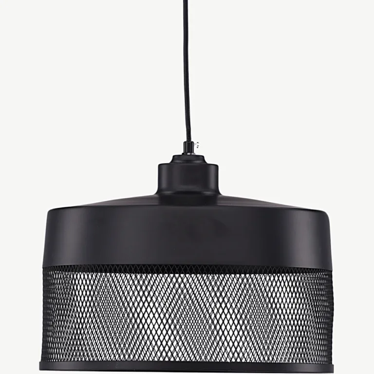 Lai musta rauast võrgumustriga laelamp Toulon - 17003-001