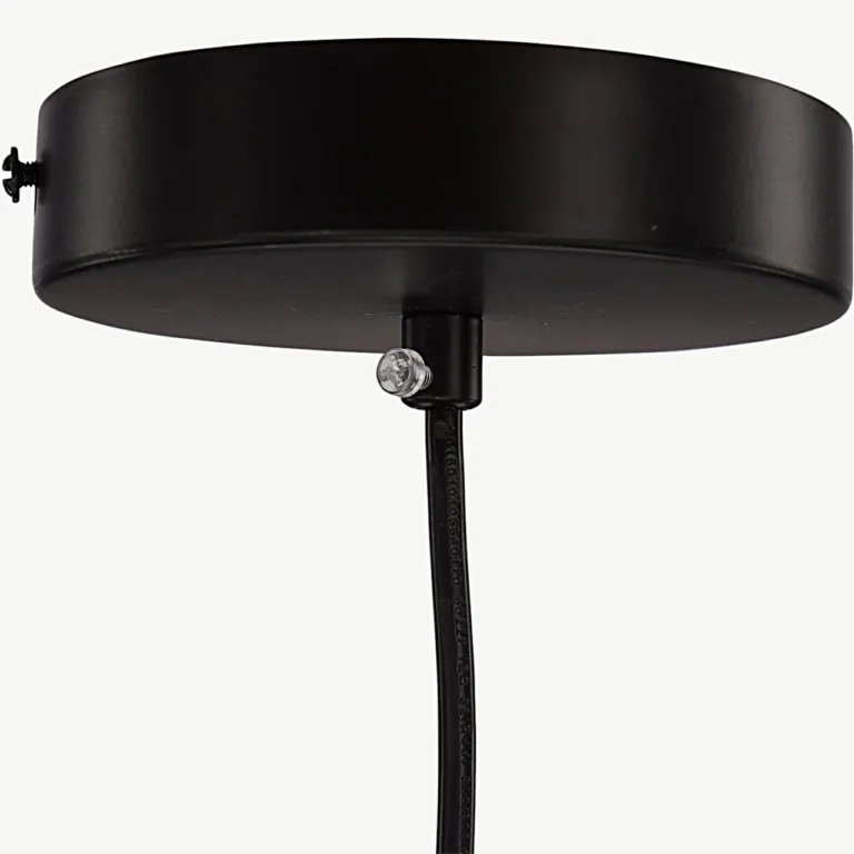 Lai musta rauast võrgumustriga laelamp Toulon - 17003-001