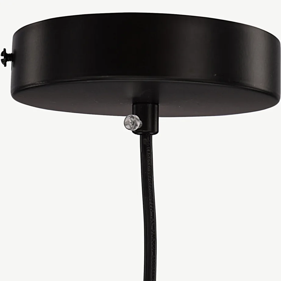 Lai musta rauast võrgumustriga laelamp Toulon, 17003-001 – 2