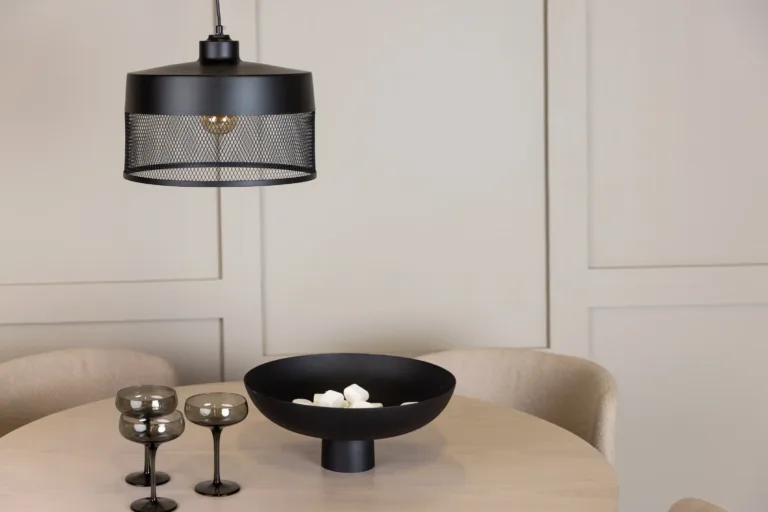 Lai musta rauast võrgumustriga laelamp Toulon - 17003-001