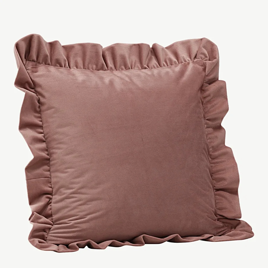 Roosade volangidega dekoratiivpadjakatte Hailey, 50 × 50 cm, polüester, 17003-511 – 3