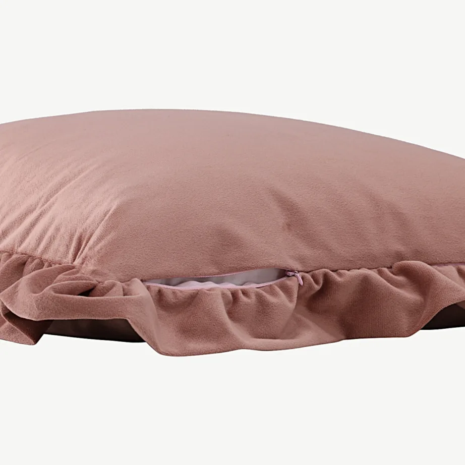 Roosade volangidega dekoratiivpadjakatte Hailey, 50 × 50 cm, polüester, 17003-511 – 4