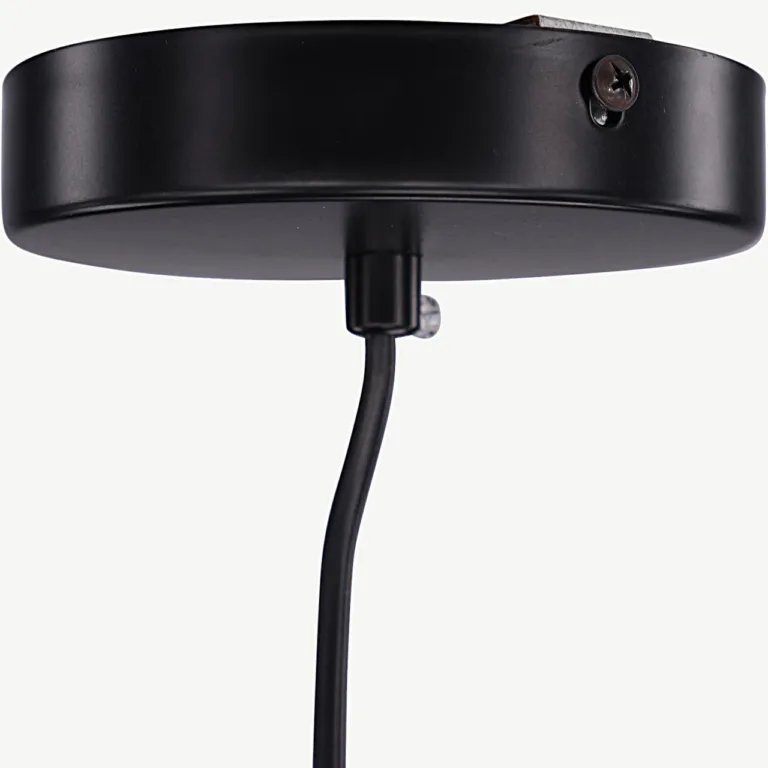 Must metallist võrkkattega rippvalgusti Valence, ø30 cm - 17005-001