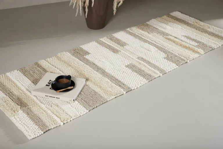 Abstraktse mustriga beež villane koridorivaip Sixten 200×70 cm - 17005-104