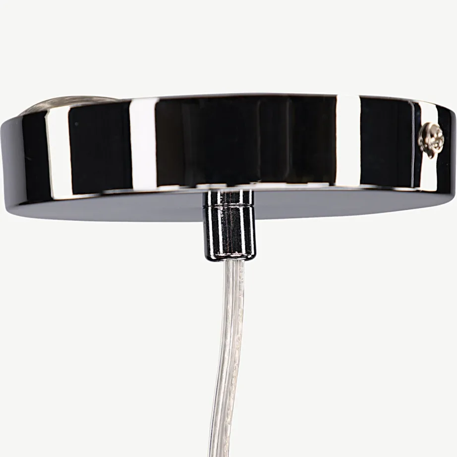 Klaasist ripplamp Roche läbipaistva kupliga, kroomitud detailid, 17006-000 – 2