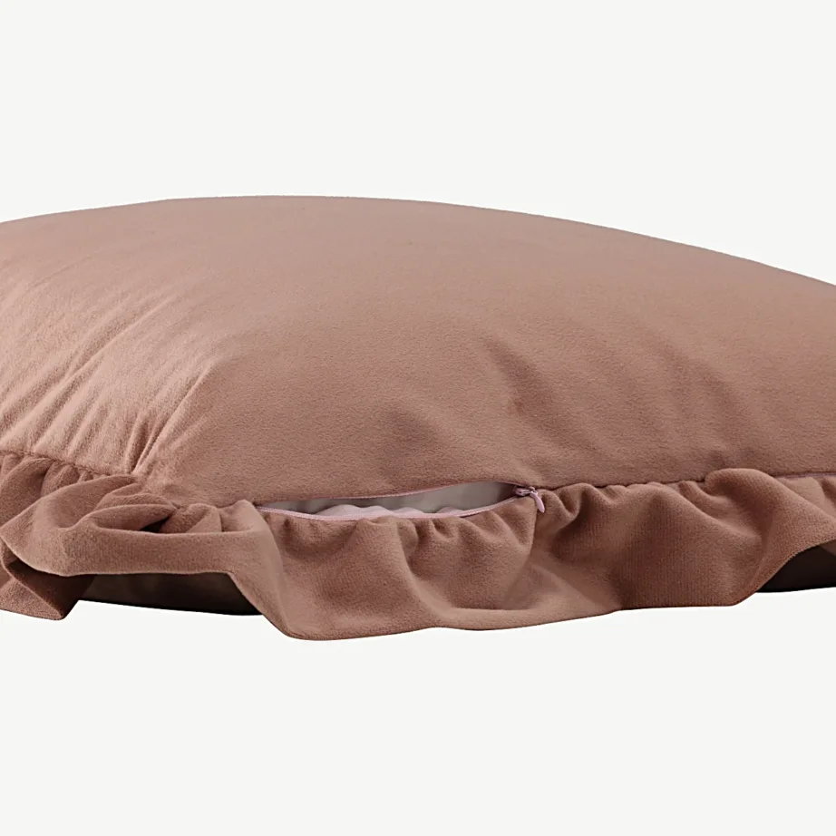 Roosa volangservaga dekoratiivne polüveluurist padjapüür Hailey, 40 × 60 cm, 17009-511 – 4