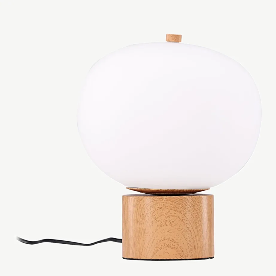 Cholet lauavalgusti valge klaasist kupliga ja puidutooni alusel, 17010-000 – 3