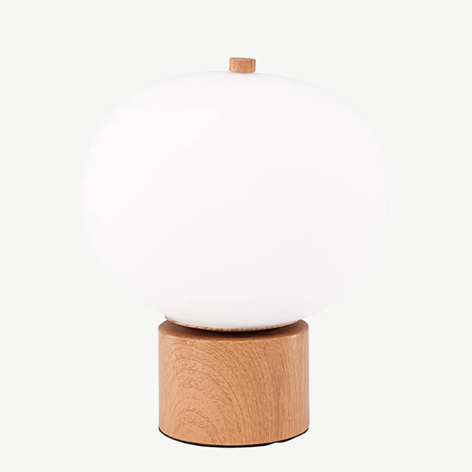 Cholet lauavalgusti valge klaasist kupliga ja puidutooni alusel, 17010-000 – 4