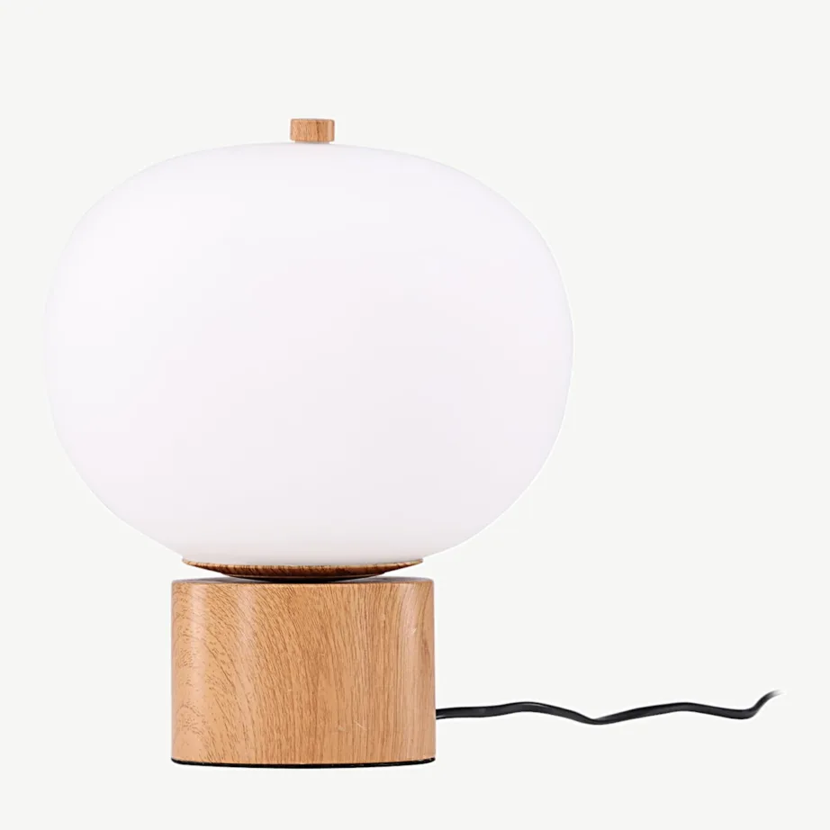 Cholet lauavalgusti valge klaasist kupliga ja puidutooni alusel, 17010-000 – 7