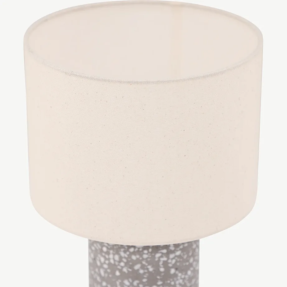 Laualamp Dijoni hallist terrazzo’st ja beeži kangasvarjuga, 17013-002 – 4