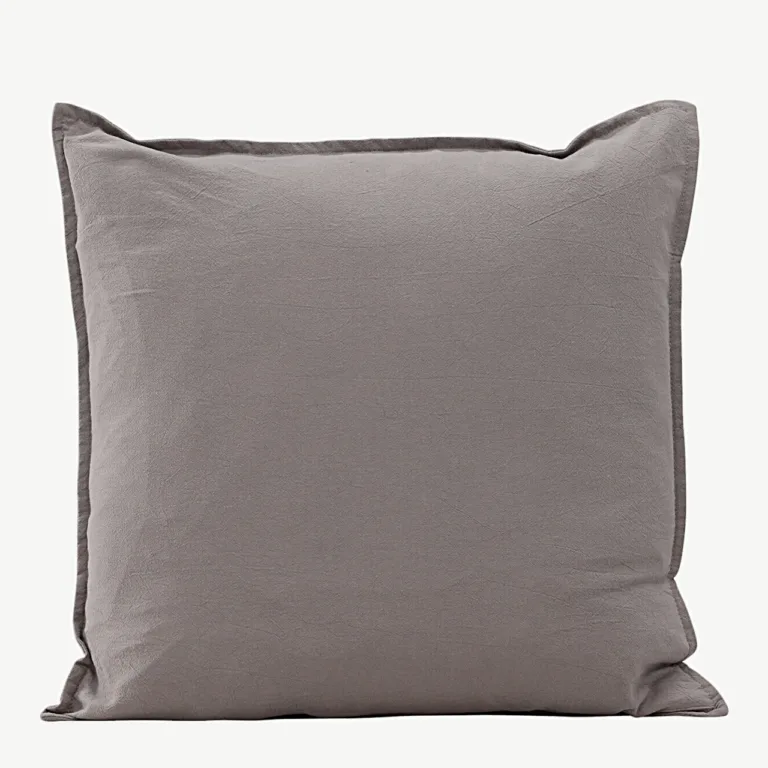 Hall puuvillane padjakate Ronja 45 × 45 cm, diskreetse lukuga ja passpoal-äärisega - 17018-505