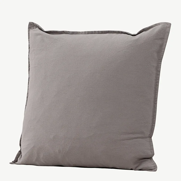 Hall puuvillane padjakate Ronja 45 × 45 cm, diskreetse lukuga ja passpoal-äärisega - 17018-505