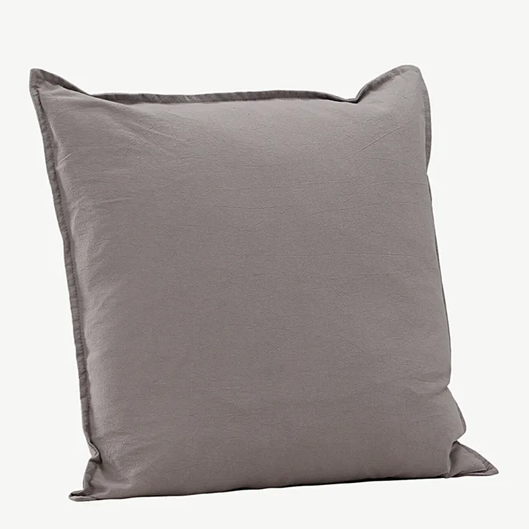 Hall puuvillane padjakate Ronja 45 × 45 cm, diskreetse lukuga ja passpoal-äärisega - 17018-505