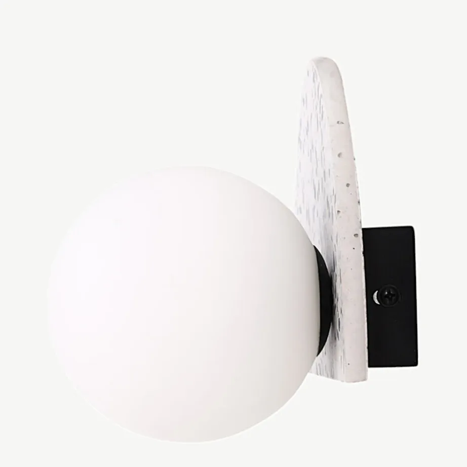 Poolkaarekujuline terrazzo seinavalgusti Abbeville valge klaaskupliga, 17024-006 – 4