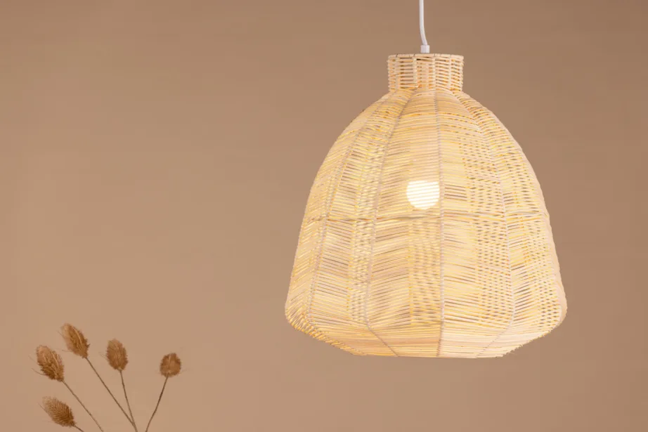 Rotangist rippvalgusti Tours, naturaalne (Ø40 cm), 17031-000 – 5